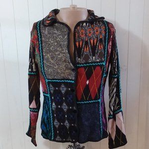 Anthropologie Cecelia Prado Colorful Cardigan Sweater size Small